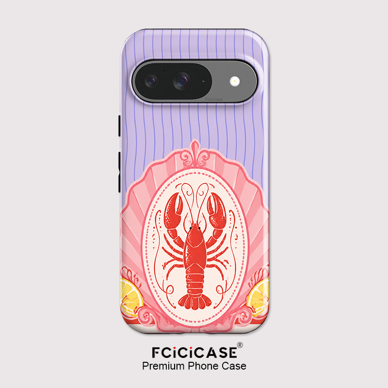 Google Pixel 9 - เคสโทรศัพท์ลายกุ้งลอบสเตอร์ Fcicicase สำหรับ Google Pixel 10