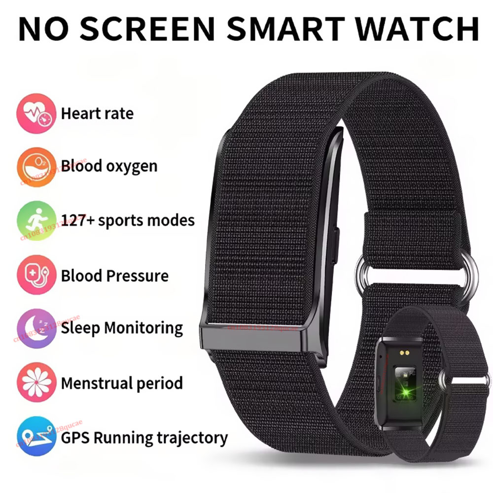 Smartwatch X12 - ใหม่ไม่มีหน้าจอสมาร์ทวอทช์ผู้ชายกีฬากลางแจ้งฟิตเนสเครื่องวัดอัตราการเต้นของหัวใจ IP68 กันน้ำสำหรับแอนดรอยด์ ไอโอเอสสร้อยข้อมือสมาร์ทผู้หญิง Hw12