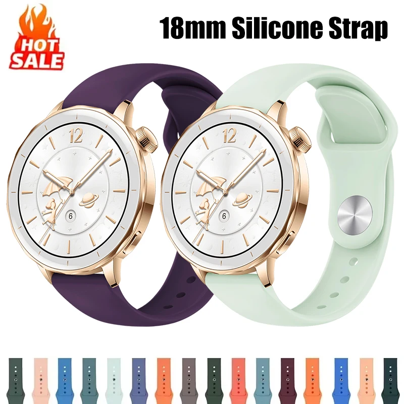 Fossil Smartwatch Accessories - สายนาฬิกาซิลิโคน 18 มม.สําหรับนาฬิกา Huawei GT 5