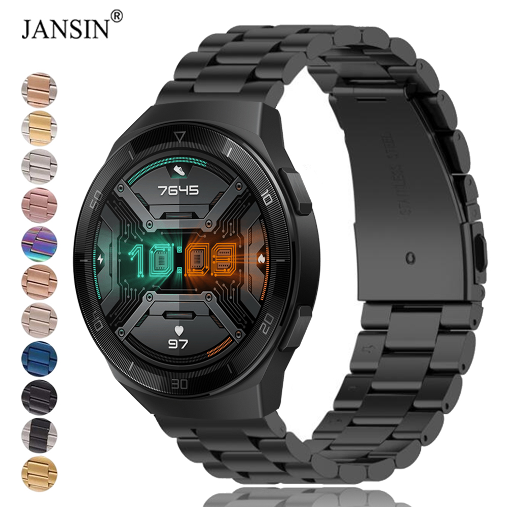 Titan Smartwatch Accessories - สายเหล็กสำหรับนาฬิกา GT2E Huawei สายรัดข้อมือสแตนเลสสตีลสำหรับ Huawei GT