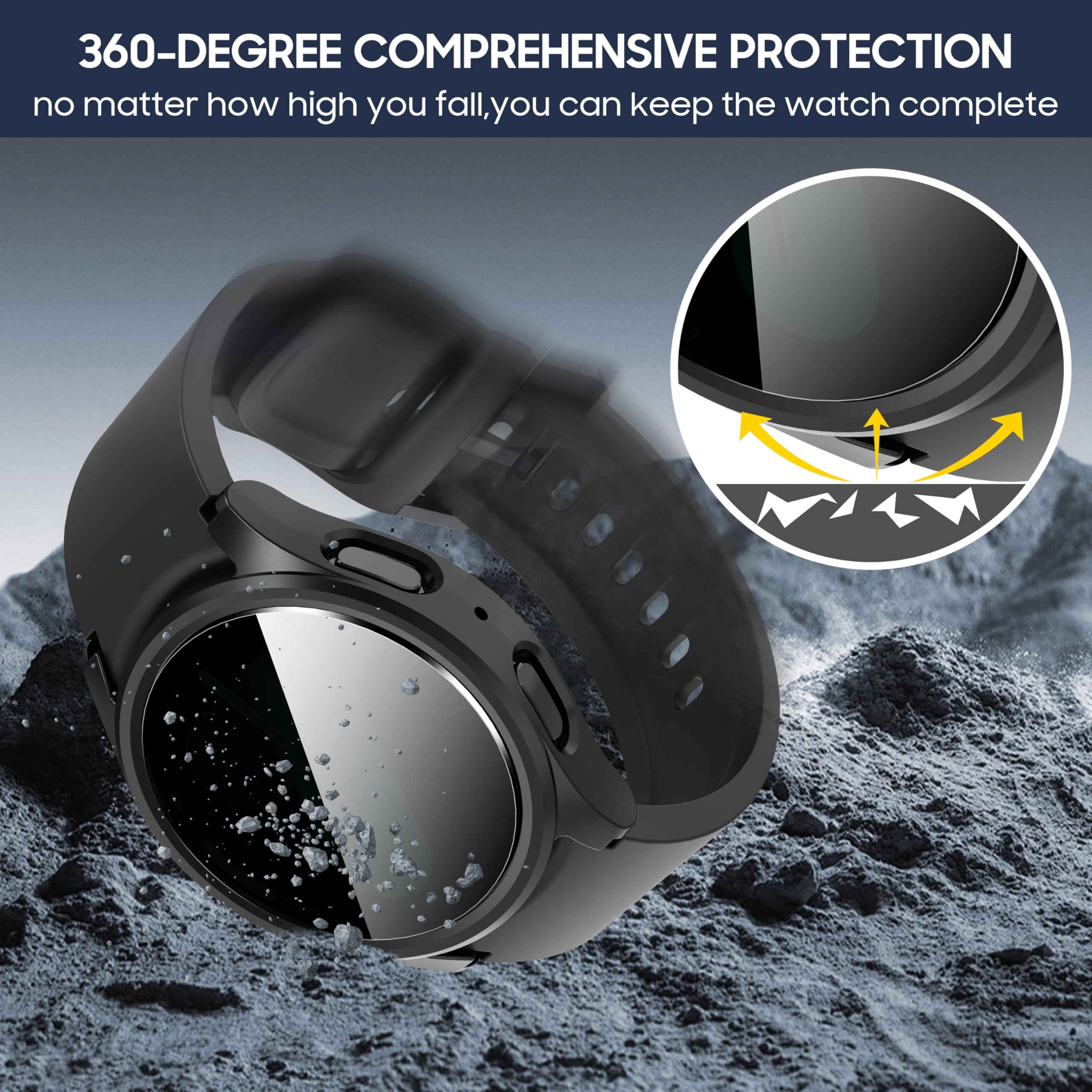 กระจกนิรภัย + กรณีความเป็นส่วน - Samsung Smartwatch Accessories บทวิจารณ์และราคา