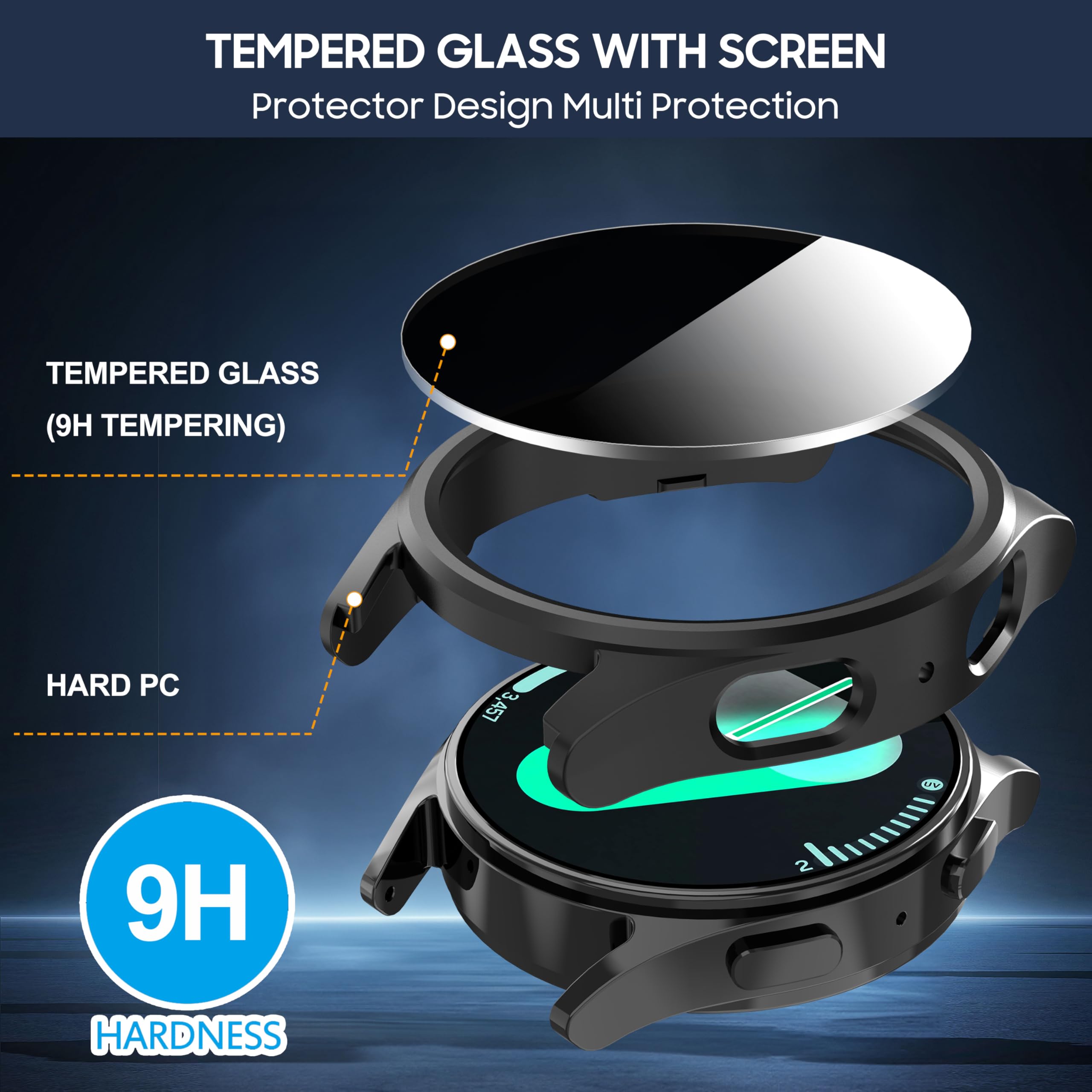 กระจกนิรภัย + กรณีความเป็นส่วน - Samsung Smartwatch Accessories บทวิจารณ์และราคา
