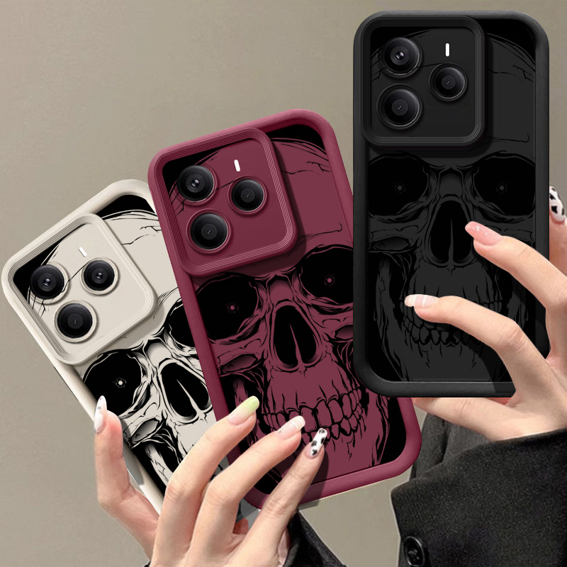 เคสโทรศัพท์ลายหัวกะโหลกสีดำเท่ - Xiaomi Redmi Note 13 บทวิจารณ์และราคา