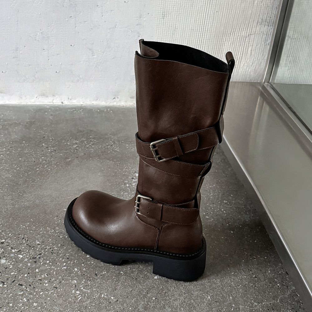 อูซีกี้หนังแท้แพลตฟอร์มบล็อคส้ - Leather Classic Strap บทวิจารณ์และราคา