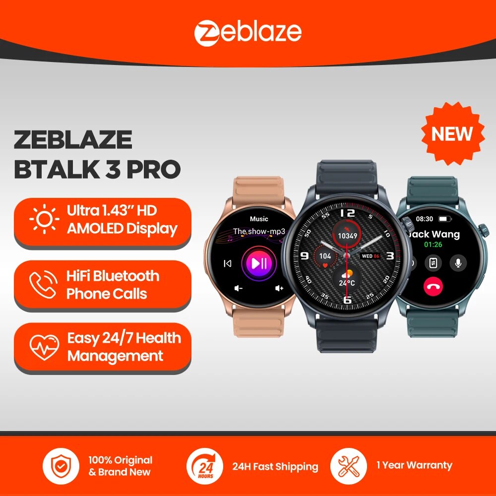 ใหม่ Zeblaze Btalk 3 PRO 1.43  - Smartwatch X2 บทวิจารณ์และราคา
