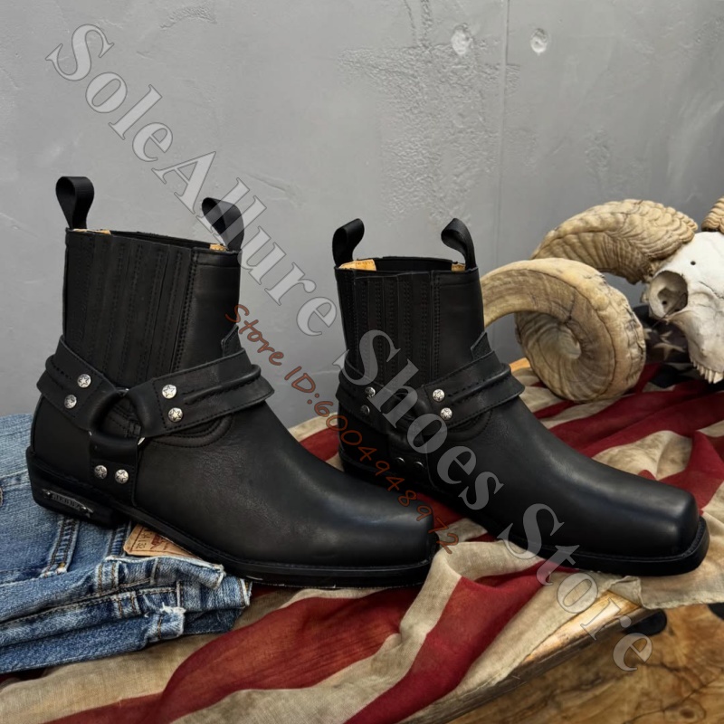 รองเท้าบูทหุ้มข้อผู้ชาย สไตล์ค - Leather Classic Strap บทวิจารณ์และราคา