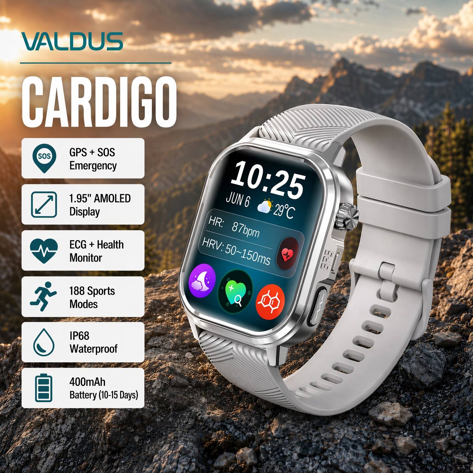 VALDUS CARDIGO สมาร์ทวอทช์ตรวจ - Smartwatch Custom บทวิจารณ์และราคา