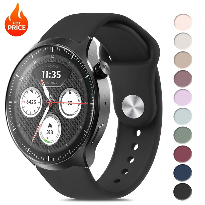 สายนาฬิกาข้อมือซิลิโคนสำหรับนา - Motorola Smartwatch Accessories บทวิจารณ์และราคา