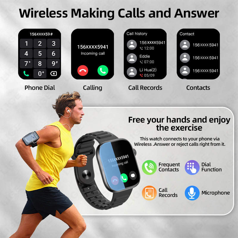 LIGE สมาร์ทวอทช์สำหรับผู้ชาย ห - Smartwatch Custom บทวิจารณ์และราคา